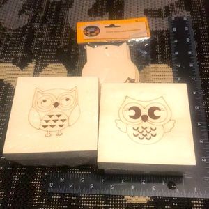 Owl Lovers Home Decor Wooden Craft Lot